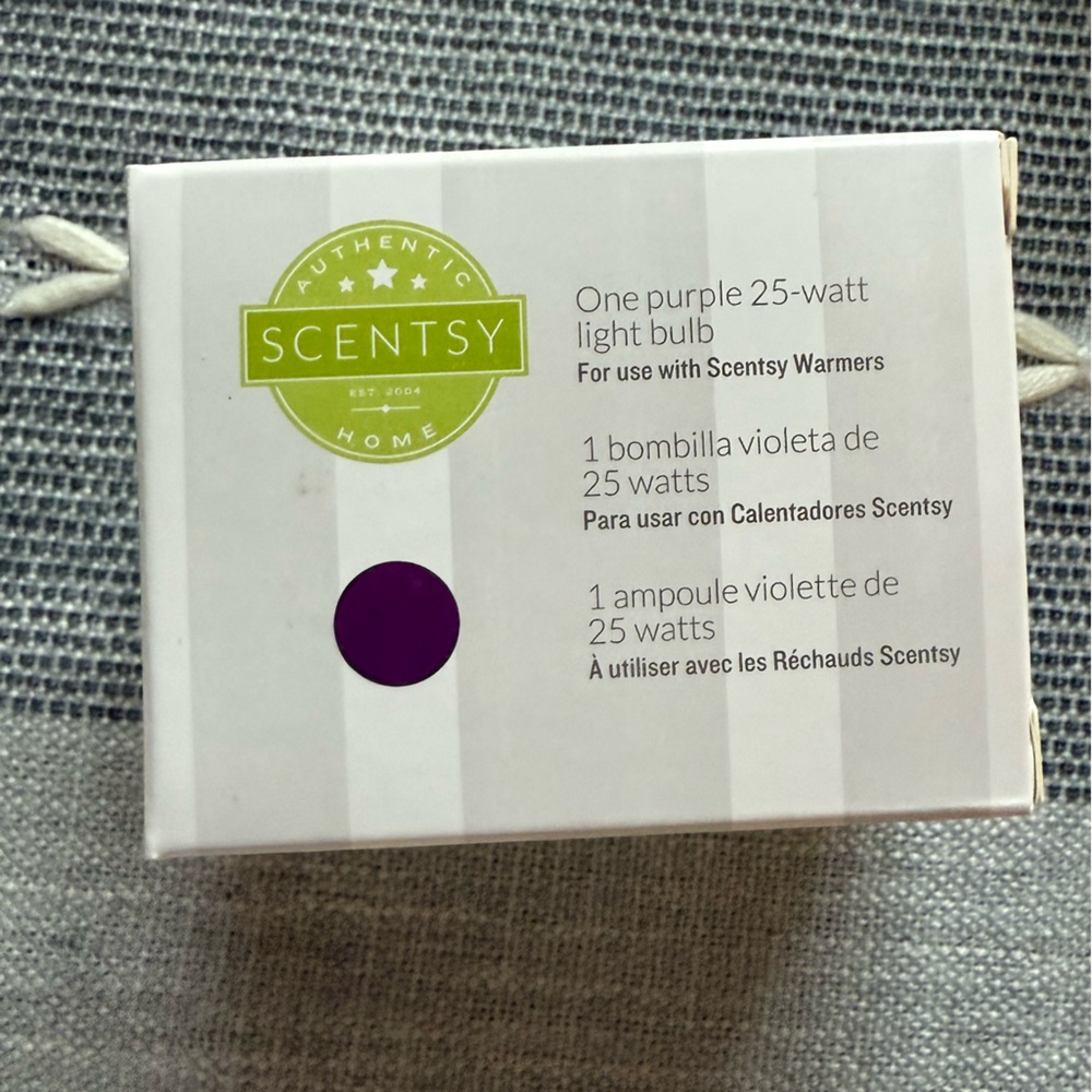 Lot of 6 Scentsy 25 Watt Replacement Bulbs in Blue, Green, and Purple New In Box - Picture 5 of 6